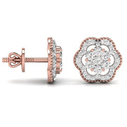 Diamond Dahlia Studs Earrings