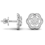 Diamond Dahlia Studs Earrings