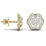 Diamond Dahlia Studs Earrings