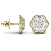Diamond Dahlia Studs Earrings