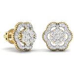 Diamond Dahlia Studs Earrings