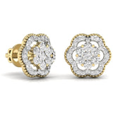 Diamond Dahlia Studs Earrings