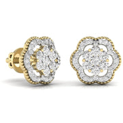 Diamond Dahlia Studs Earrings