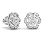 Diamond Dahlia Studs Earrings