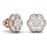 Diamond Dahlia Studs Earrings