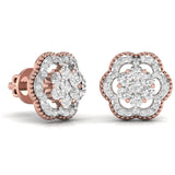 Diamond Dahlia Studs Earrings