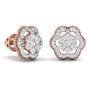 Diamond Dahlia Studs Earrings