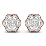 Diamond Dahlia Studs Earrings