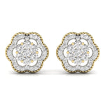 Diamond Dahlia Studs Earrings