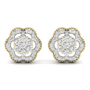Diamond Dahlia Studs Earrings