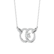 Two Circle Diamond Gold Pendant