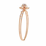 Diamond Flower Double Chain Bracelet