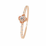 Diamond Flower Double Chain Bracelet