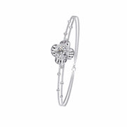 Diamond Flower Double Chain Bracelet