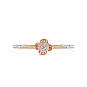 Diamond Flower Double Chain Bracelet