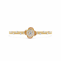 Diamond Flower Double Chain Bracelet