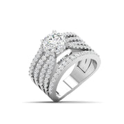 2 Carat Two-Tone Crossover Statement Diamond Ring