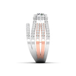 2 Carat Two-Tone Crossover Statement Diamond Ring