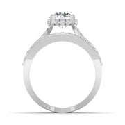 2 Carat Two-Tone Crossover Statement Diamond Ring