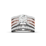 2 Carat Two-Tone Crossover Statement Diamond Ring