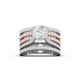 2 Carat Two-Tone Crossover Statement Diamond Ring