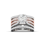 2 Carat Two-Tone Crossover Statement Diamond Ring
