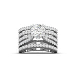 2 Carat Two-Tone Crossover Statement Diamond Ring