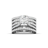 2 Carat Two-Tone Crossover Statement Diamond Ring