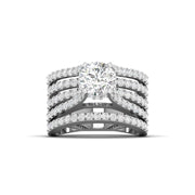 2 Carat Two-Tone Crossover Statement Diamond Ring