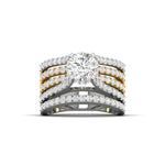 2 Carat Two-Tone Crossover Statement Diamond Ring