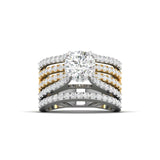 2 Carat Two-Tone Crossover Statement Diamond Ring