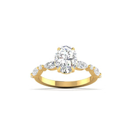 1.5 Carat Oval Solitaire Engagement Ring