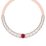 Bridal Colorstone & Diamond Choker Set