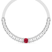 Bridal Colorstone & Diamond Choker Set
