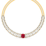 Bridal Colorstone & Diamond Choker Set