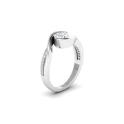 Unique Swirl Diamond Ring