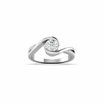Unique Swirl Diamond Ring