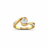 Unique Swirl Diamond Ring
