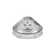 1.5 Carat Split Shank Halo Engagement Ring