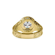 1.5 Carat Split Shank Halo Engagement Ring