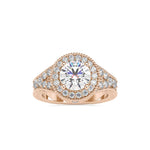 1.5 Carat Split Shank Halo Engagement Ring