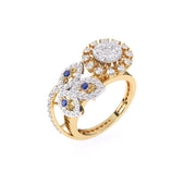 Antique Blue Stone Statement Diamond Ring