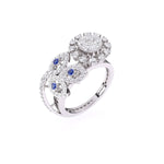 Antique Blue Stone Statement Diamond Ring