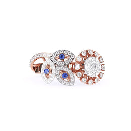 Antique Blue Stone Statement Diamond Ring