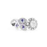 Antique Blue Stone Statement Diamond Ring