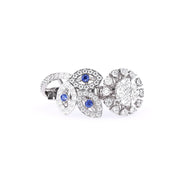 Antique Blue Stone Statement Diamond Ring