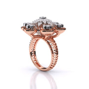 Elegant Floral Diamond Ring