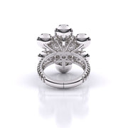 Elegant Floral Diamond Ring