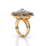 Elegant Floral Diamond Ring