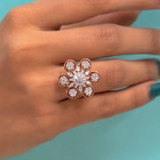 Elegant Floral Diamond Ring